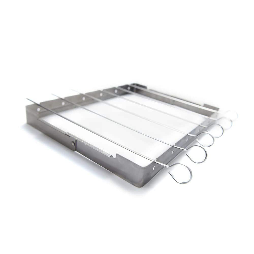 Stainless Steel Folding Kebab Rack with Skewers