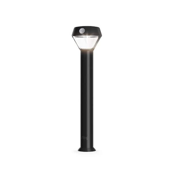 Ring Smart Lighting, Solar Black Motion Activated Outdoor Integrated LED Pathlight