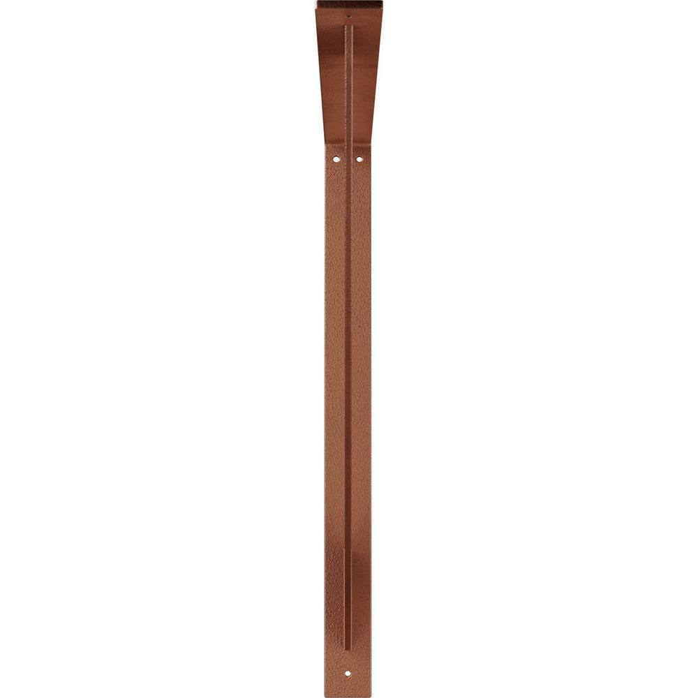 Urban Steel 24" Hammered Copper Finish Countertop Bracket Shelf