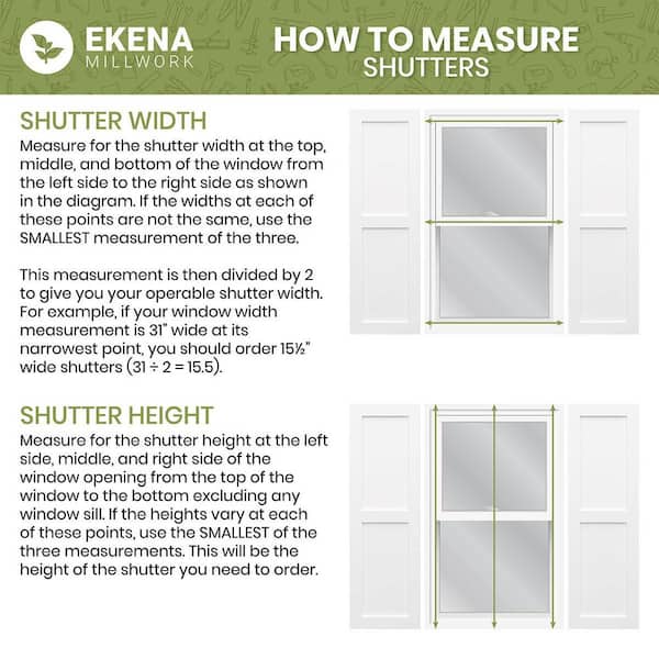 21 1/2"W x 56"H EnduraCore Composite 4-Board Joined Board-n-Batten Shutters +ZBar, White (Pair-No Hardware)