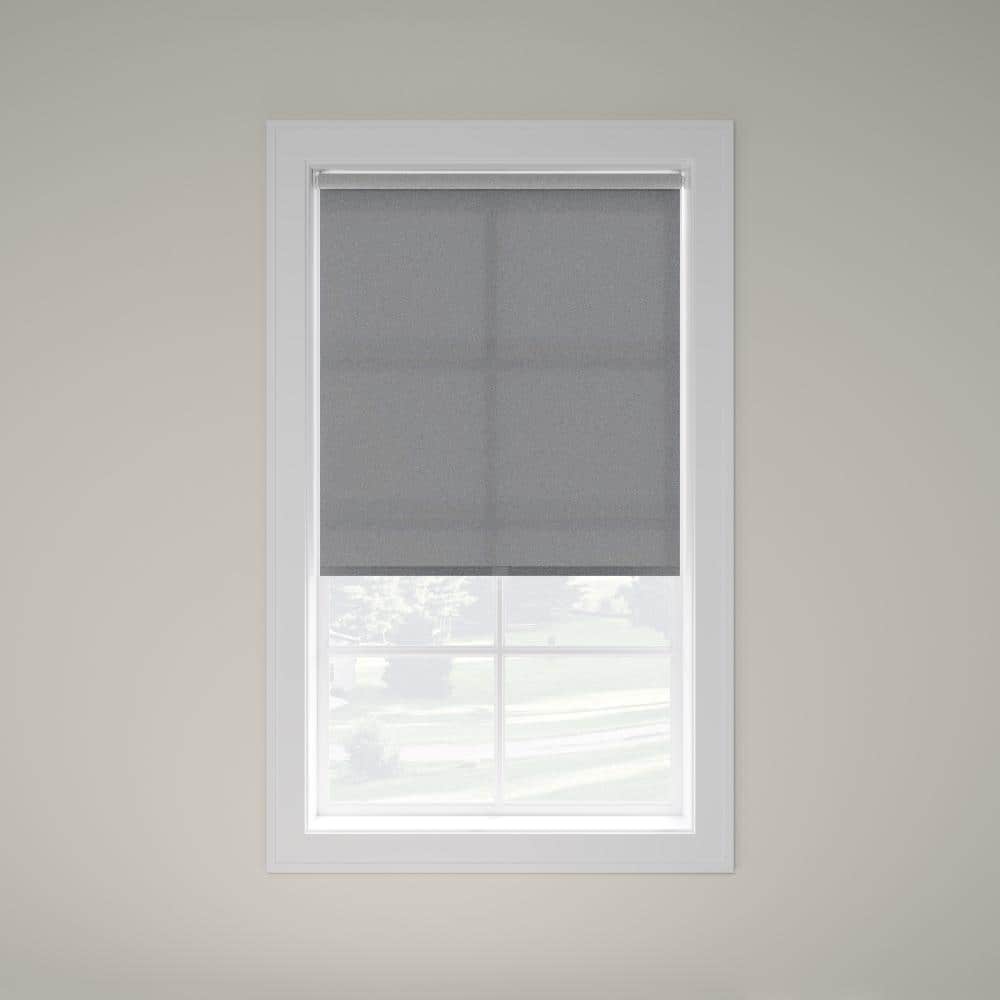 Slate Cordless UV Blocking Reflective Polyester Solar Screen Roller Shade - 49 in. W x 74 in. L price history on PriceWatchPro
