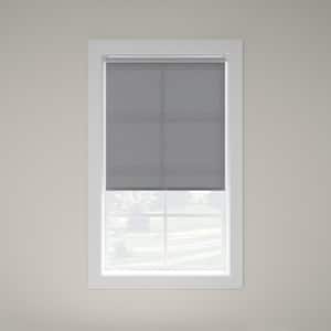 Slate Cordless UV Blocking Reflective Polyester Solar Screen Roller Shade 72.75 in. W x 74 in. L