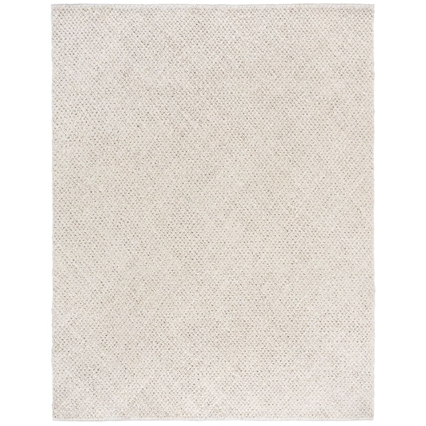 Natural Fiber 6 ft. x 9 ft. Bleach/Ivory Solid Color Area Rug