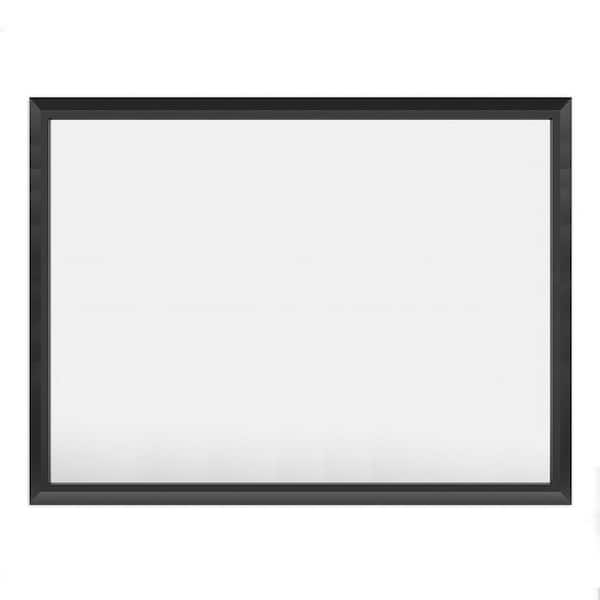 48 in. H x 36 in. W Rectangular Aluminum Alloy Framed and Tempered Glass Wall Bathroom Vanity Mirror in Matte Black