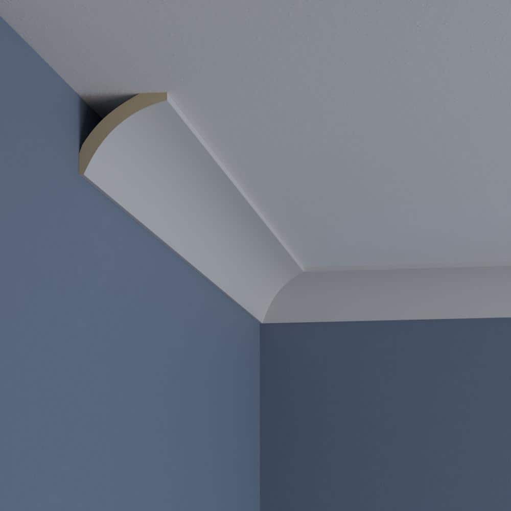 Traditional White Polyurethane Crown Moulding 94.5"