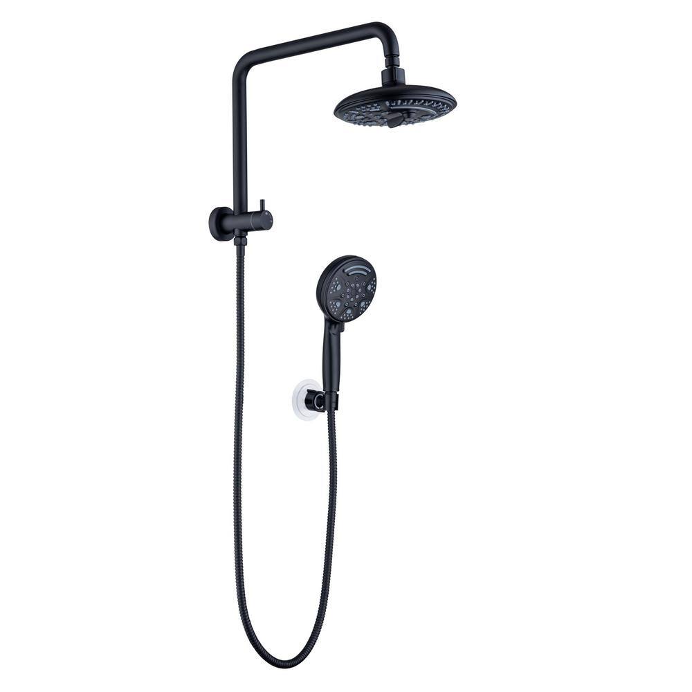 Single Handle 6-Spray Patterns Round Shower Faucet Set 2.2 GPM with High Pr