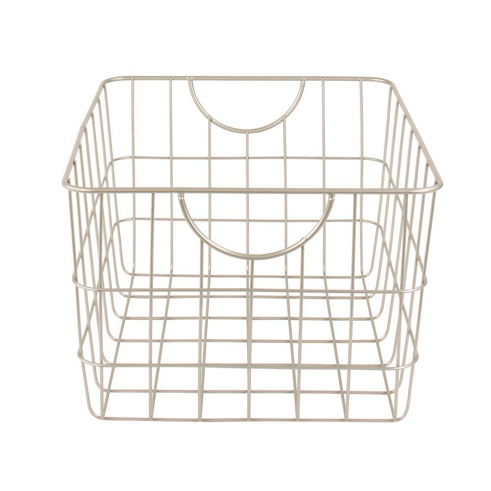 Spectrum Satin Nickel Wire 16" Utility Storage Basket