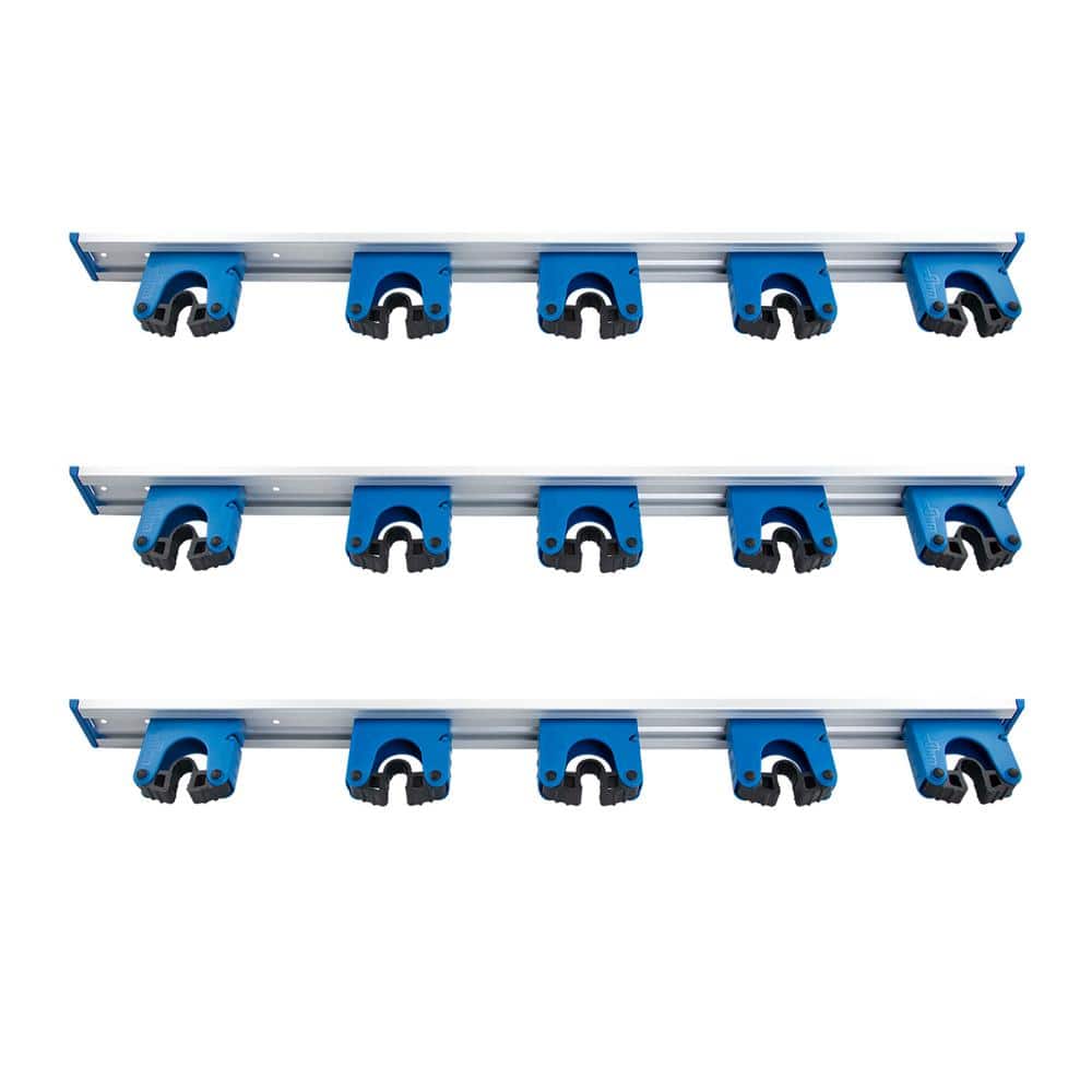 Unger 28.25 in. Hang Up Storage Unit 5 Bracket Wall Mount Organizer