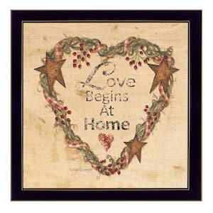 Love Begins At Home by Unknown 1 Piece Framed Graphic Print Home Art Print 14 in. x 14 in. .