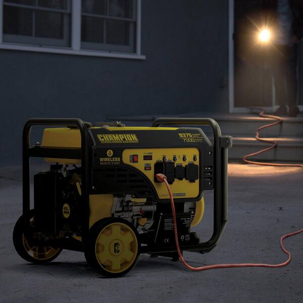 Champion Power Equipment 9375 Watt 7500 Watt Wireless Remote Start Gasoline Powered Portable Generator 201004 The Home Depot