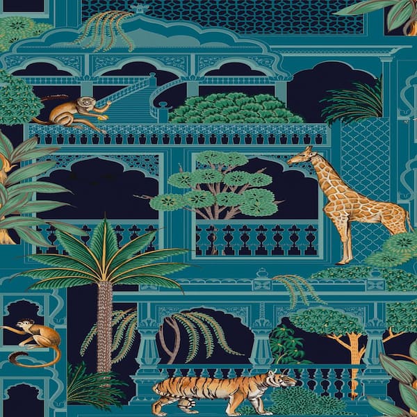 Graham & Brown Ani mahal Navy Blue Wallpaper