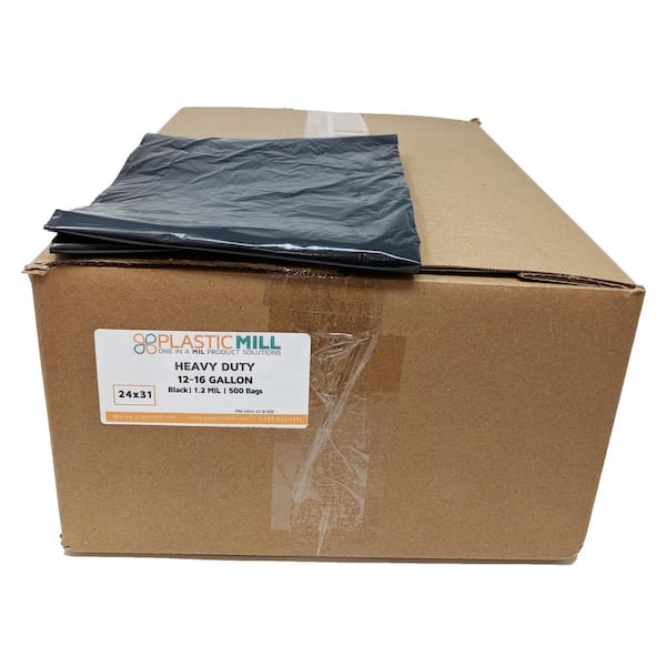 24 in. W x 23 in. H 8 Gal. 1.2 mil Black Trash Bags (500- Count)