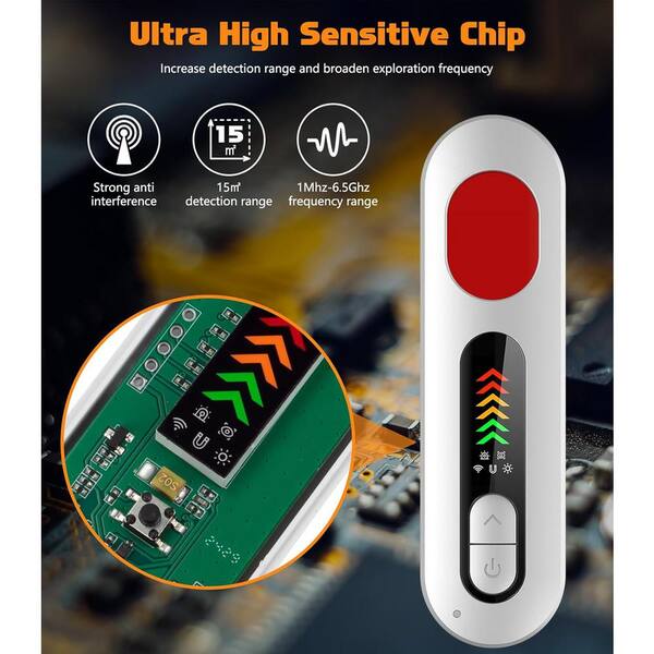 Ahfiwaso - Hidden Camera Detector 2005 New Portable Camera Finder, Tracker Detector 6 Levels Sensitivity 4 Modes, 35H Work Time