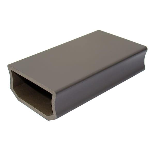 Veranda 1-1/4 in. x 3-1/2 in. x 1/2 ft. Slate PVC Composite Guard Rail Sample-DISCONTINUED