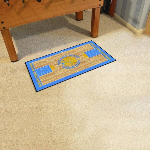 NBA Retro Golden State Warriors Blue 2 ft. x 4 ft. Court Area Rug