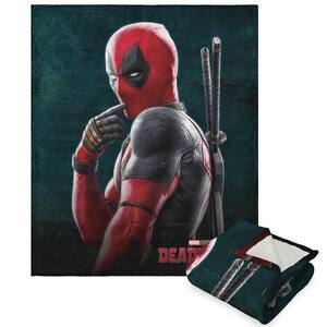 Marvels Deadpool 3 Hey There Deadpool Silk Touch Sherpa Throw