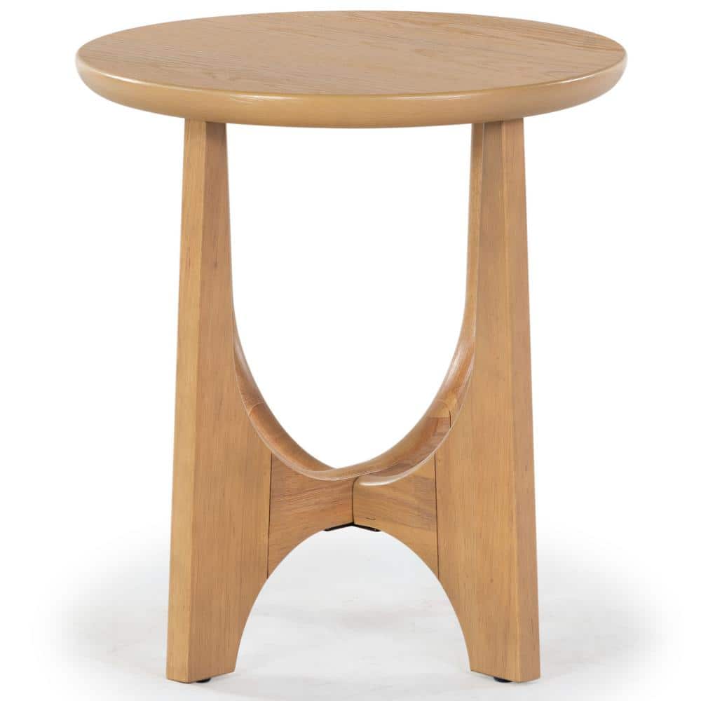 Sasha 22 in. Natural Round Wood End Table
