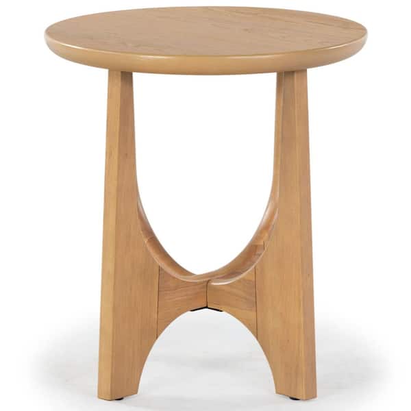 SAFAVIEH Sasha 20 in. Natural Round Wood End Table