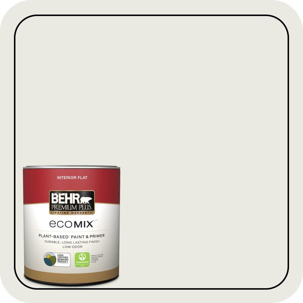 1 qt. #PPU24-14 White Moderne Flat EcoMix Plant-Based Interior Paint & Primer price history on PriceWatchPro