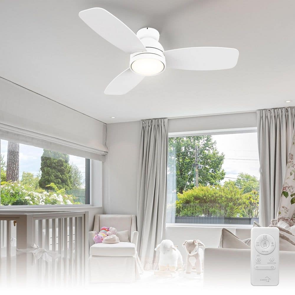 Thibault 44 in. Color Changing Integrated LED Indoor Matte White 10-Speed DC Ceiling Fan with Light Kit/Remote Control price history on PriceWatchPro