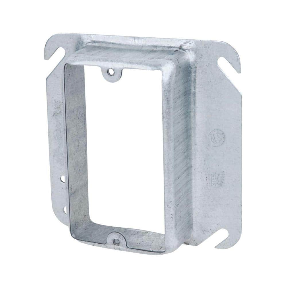Steel City 1-Gang 4 in. Metallic Square Device Cover for Single Device (Case of 25)