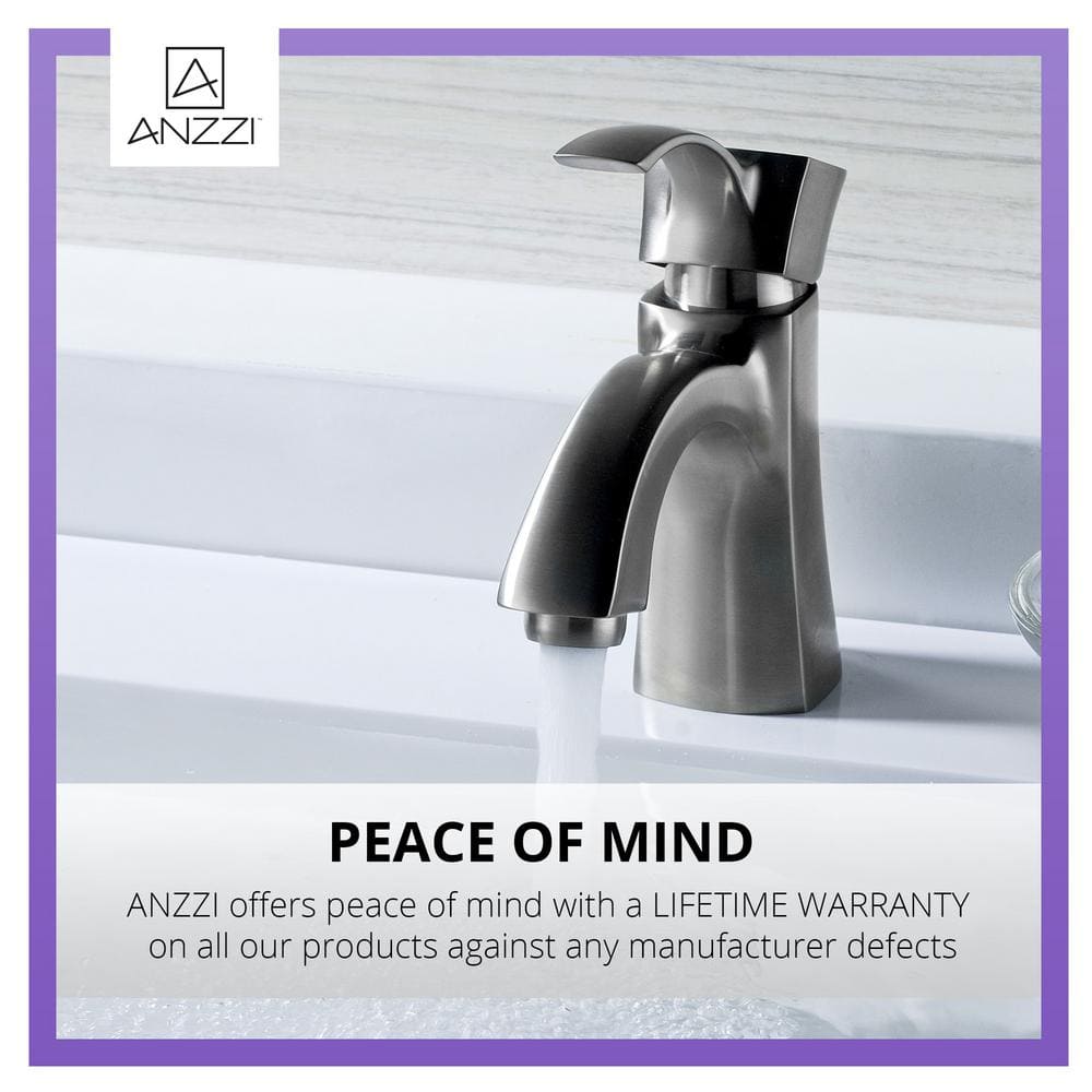 Brushed Nickel Single-Handle Bathroom Faucet with Drain Assembly