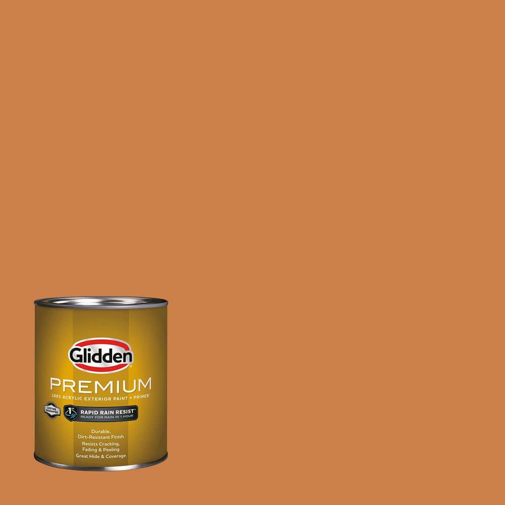 Glidden Premium 1 qt. PPG1201-6 Gingerbread Flat Exterior Latex Glidden Premium 1 qt. PPG1201-6 Gingerbread Flat Exterior Latex