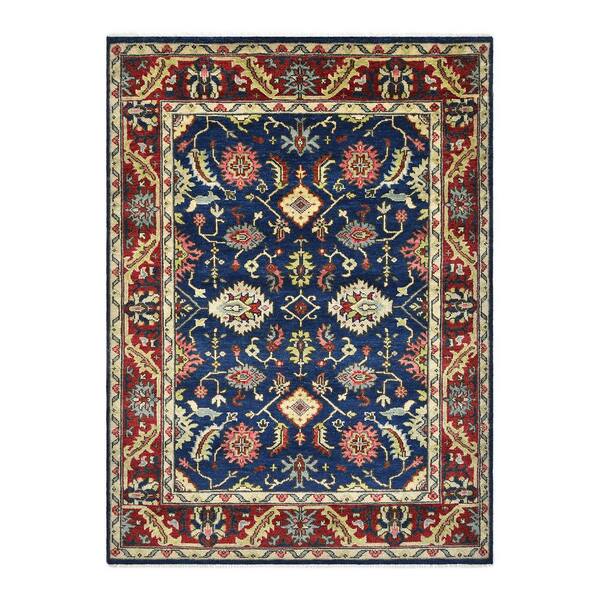 Solo Rugs Winston Transitional Oriental Blue 8 ft. x 10 ft. Hand Knotted Area Rug