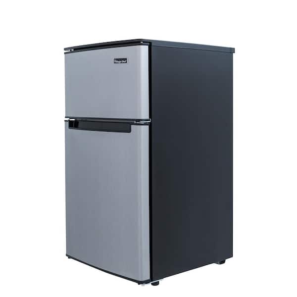 Magic Chef MCBR350S2 3.5 Cubic Feet Compact Mini Refrigerator & Freezer,  Silver, 1 Piece - Fred Meyer
