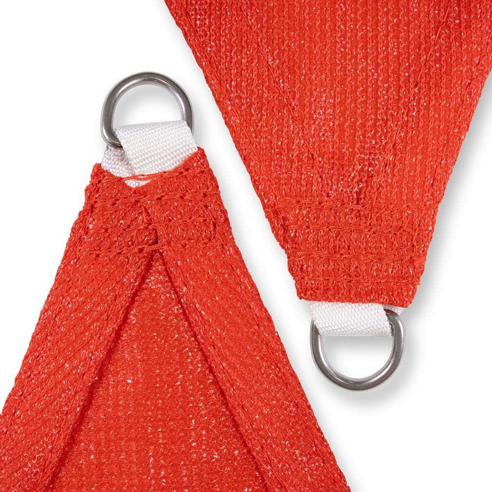 20' x 20' x 20' Red HDPE Triangle Sun Shade Sail Canopy