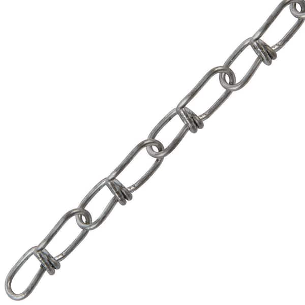2/0 x 25 ft. Bright Galvanized Steel Double Loop Chain