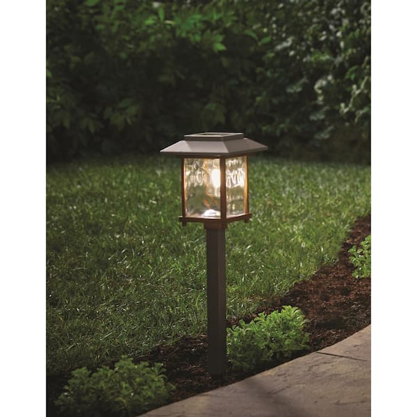 Parkwood 14 Lumen Bronze 2-Tone Finish LED Weather Resistant Outdoor Solar Path Light with Glass Lens