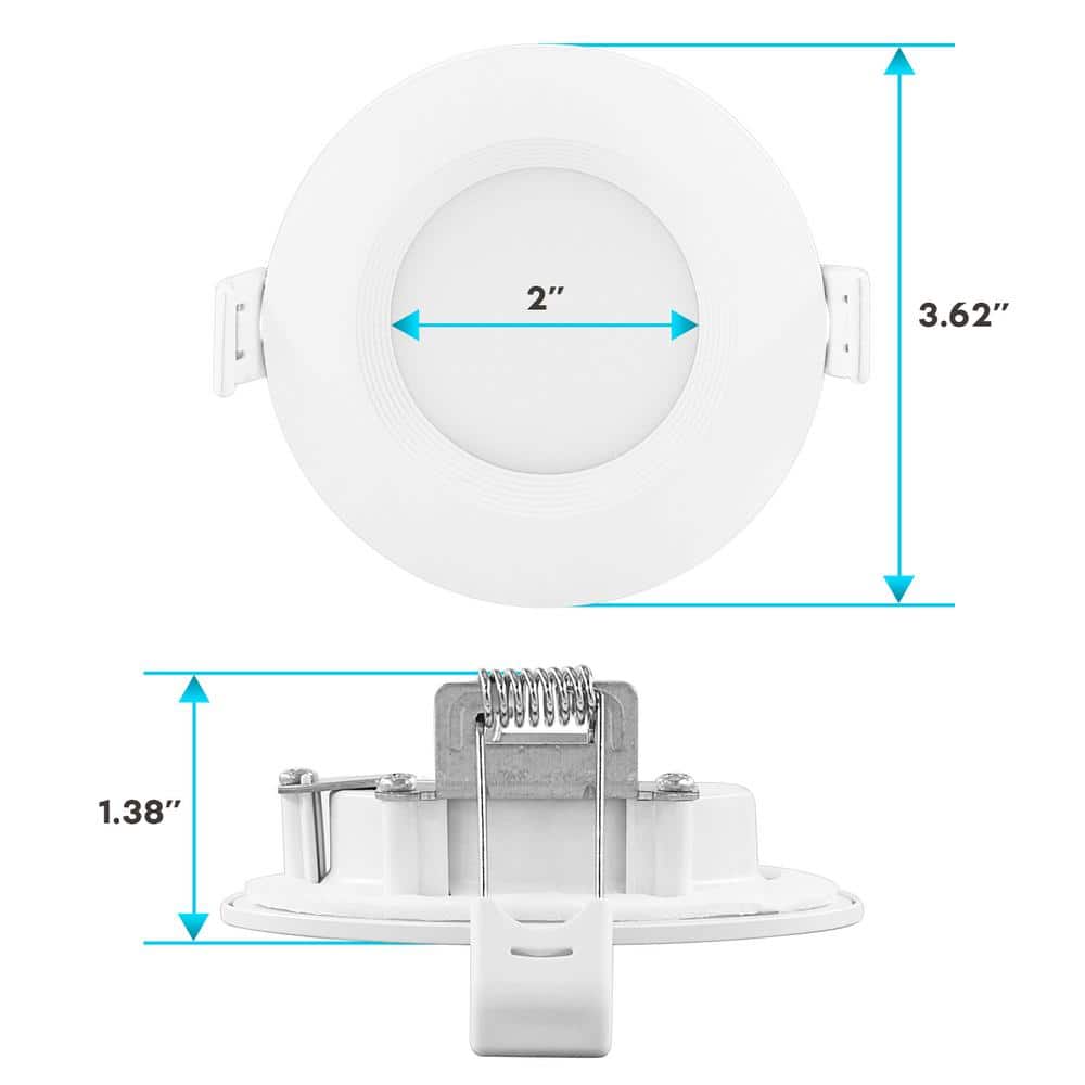 4 Inch Ultra Thin Dimmable LED Recessed Lighting Kit with Color Options