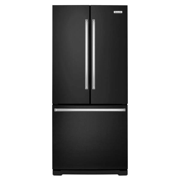 KitchenAid 20 cu. ft. French Door Refrigerator in Black with Interior Water Dispenser