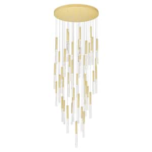 Dragonswatch 45-Light Integrated LED Chandelier with Satin Gold Finish