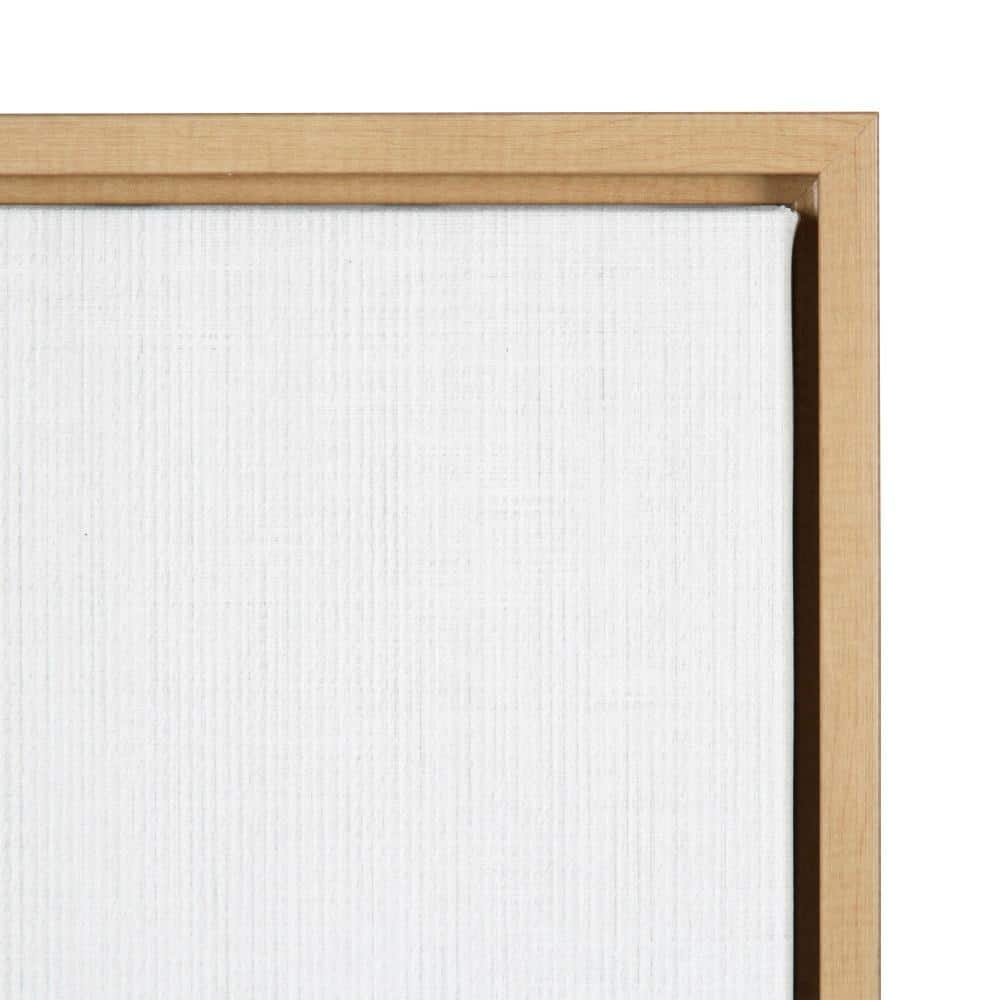 Natural Wood Framed Elephant Canvas Wall Art, 23x33
