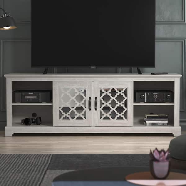 GALANO Heron 68.2 in. Dusty Gray Oak 2 Door TV Stand Fits TV's up to 75 in.