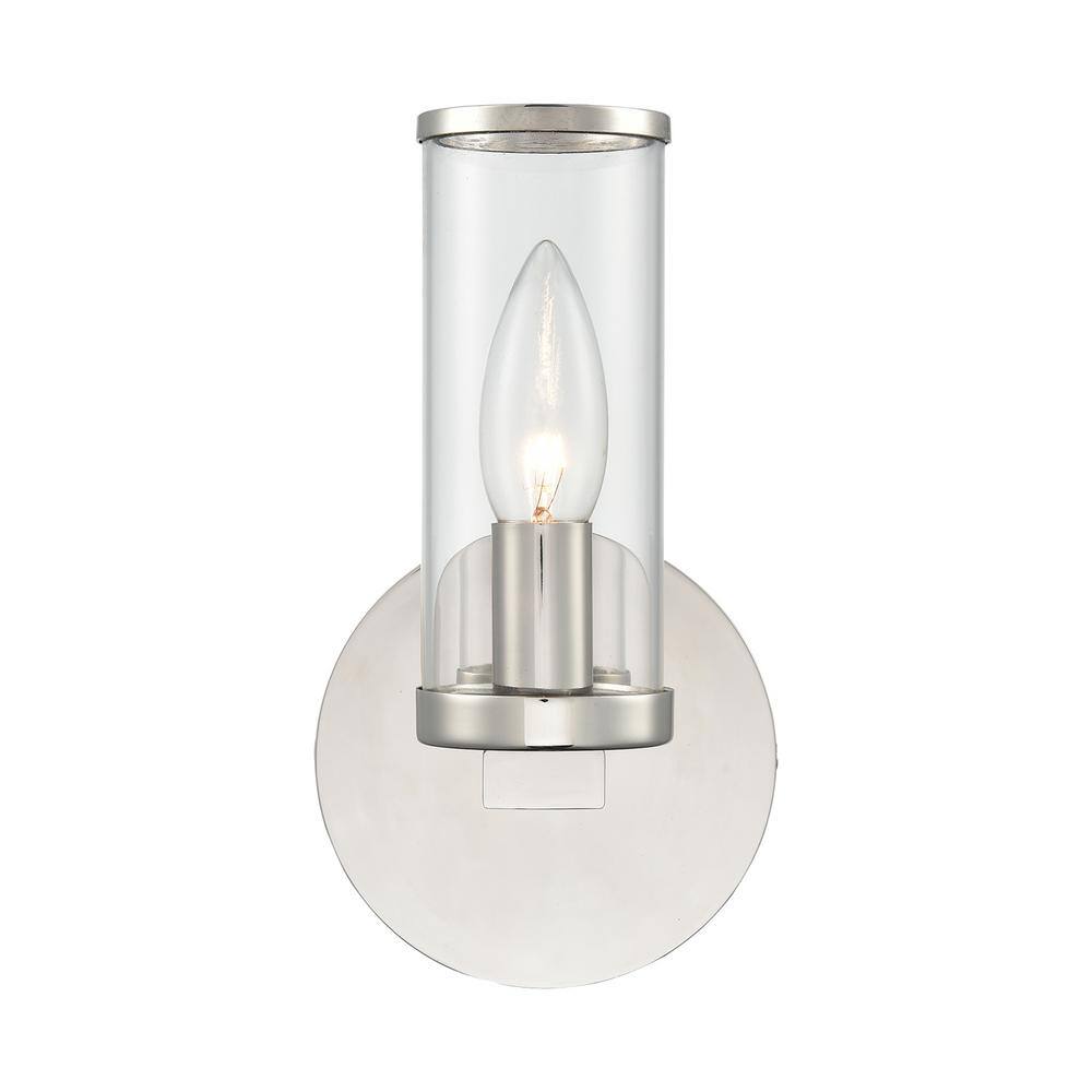 Alora Revolve Polished Nickel 8.63" Cylinder Wall Sconce