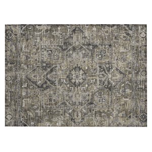 Chantille ACN570 Taupe 1 ft. 8 in. x 2 ft. 6 in. Machine Washable Indoor/Outdoor Geometric Area Rug