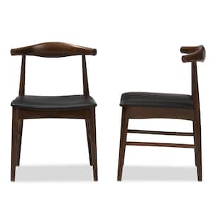 Winton Black Faux Leather Dining Chair (Set of 2)