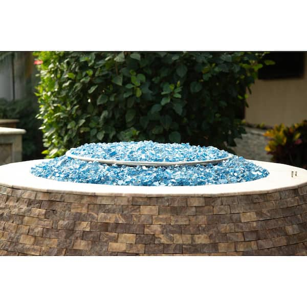 MSI 0.25 cu. ft. 0.5 in. 20 lbs. Quantum Saphire Blue Fire Glass Pebbles  LHDBLUE.5CU20 - The Home Depot