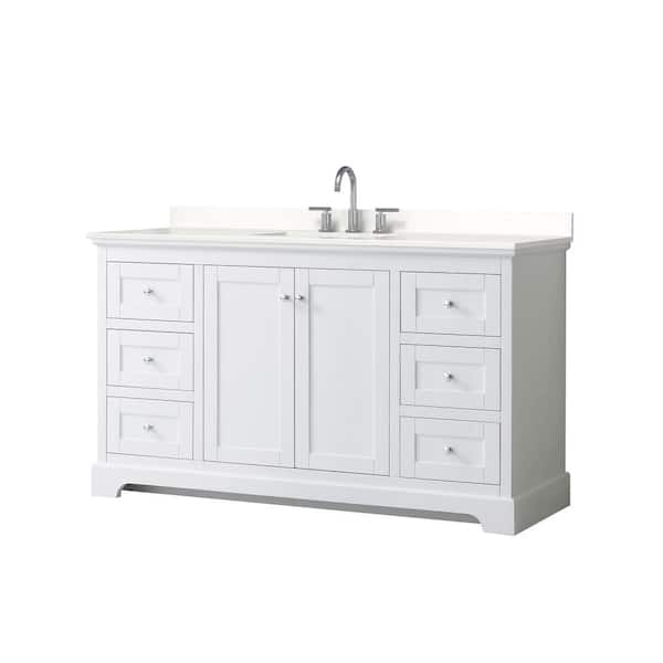 Wyndham Collection Avery 60 in. W x 22 in. D x 35 in. H Single Bath ...