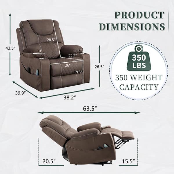 aisword Enhanced Exclusive Oversized Velvet Power Lift Recliner