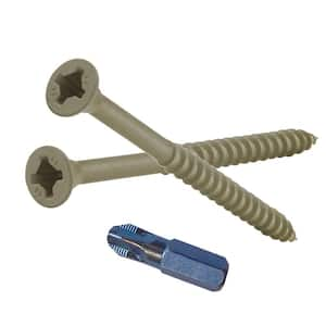 #9 2-1/2 in. Phillips-Square Flat-Head Wood Deck Screws (5 lb.-Pack)