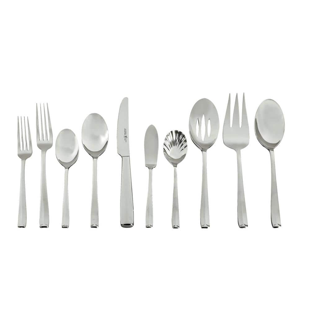 Lani Flatware Set, 65-Piece, silver like finish