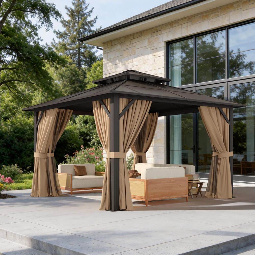 人文 #OUTDOOR brown-sizzim-gazebos-sm-064-
