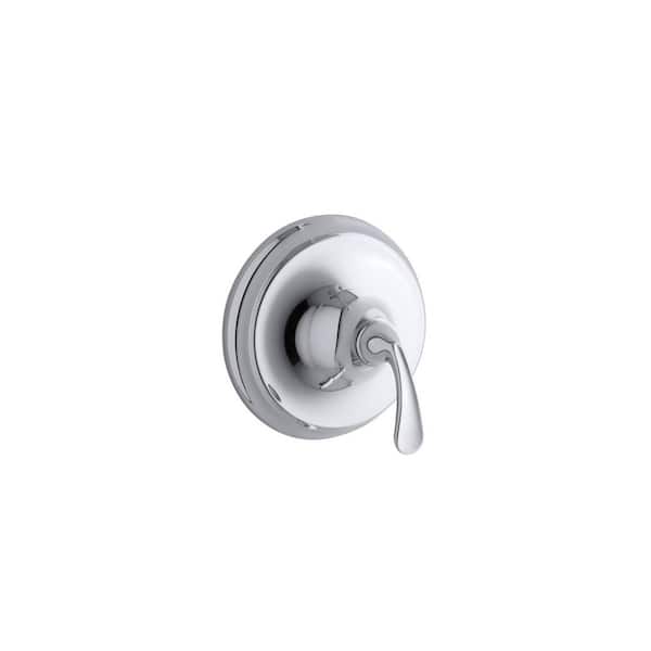KOHLER Forte Rite-Temp 1-Handle Wall-Mount Tub and Shower Faucet Trim Kit in Polished Chrome (Valve not included)