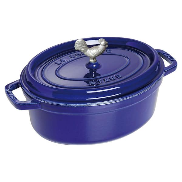 Cast Iron 5.75 qt. Coq au Vin Cocotte Dutch Oven - Dark Blue