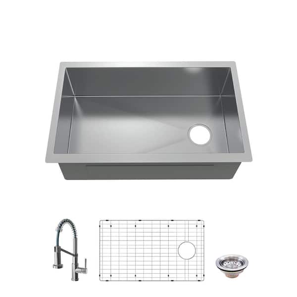 Glacier Bay Professional Zero Radius 27 in. Undermount Single Bowl