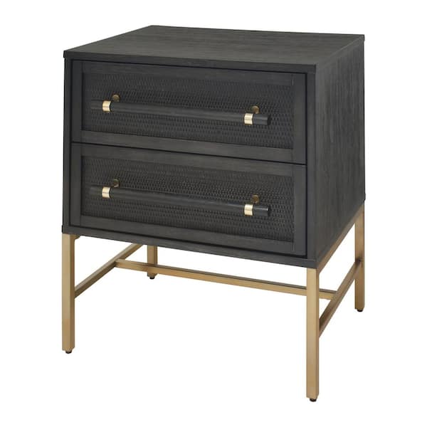 222 Fifth Sophia Antique Black Nightstand 7185LK004AUP88 - The 